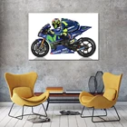 Современные настенные картины на холсте Валентино Росси Yamaha YZR M1 мотоциклетные постеры HD печать для декора гостиной