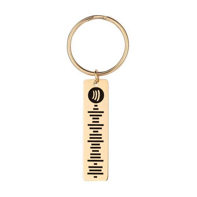 

Personalized Music Spotify Scan Code Keychain For Women Men Stainless Steel Keyring Custom Laser Engrave Spotify Code Jewelry