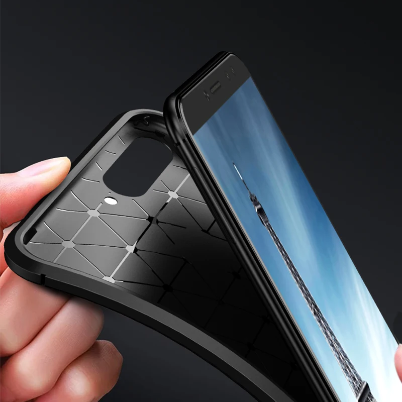 Carbon Fiber Case For Huawei Y6 2018 Soft Silicone TPU Ultra Slim Protection Cover Y5 Prime Armor Fundas Capa |