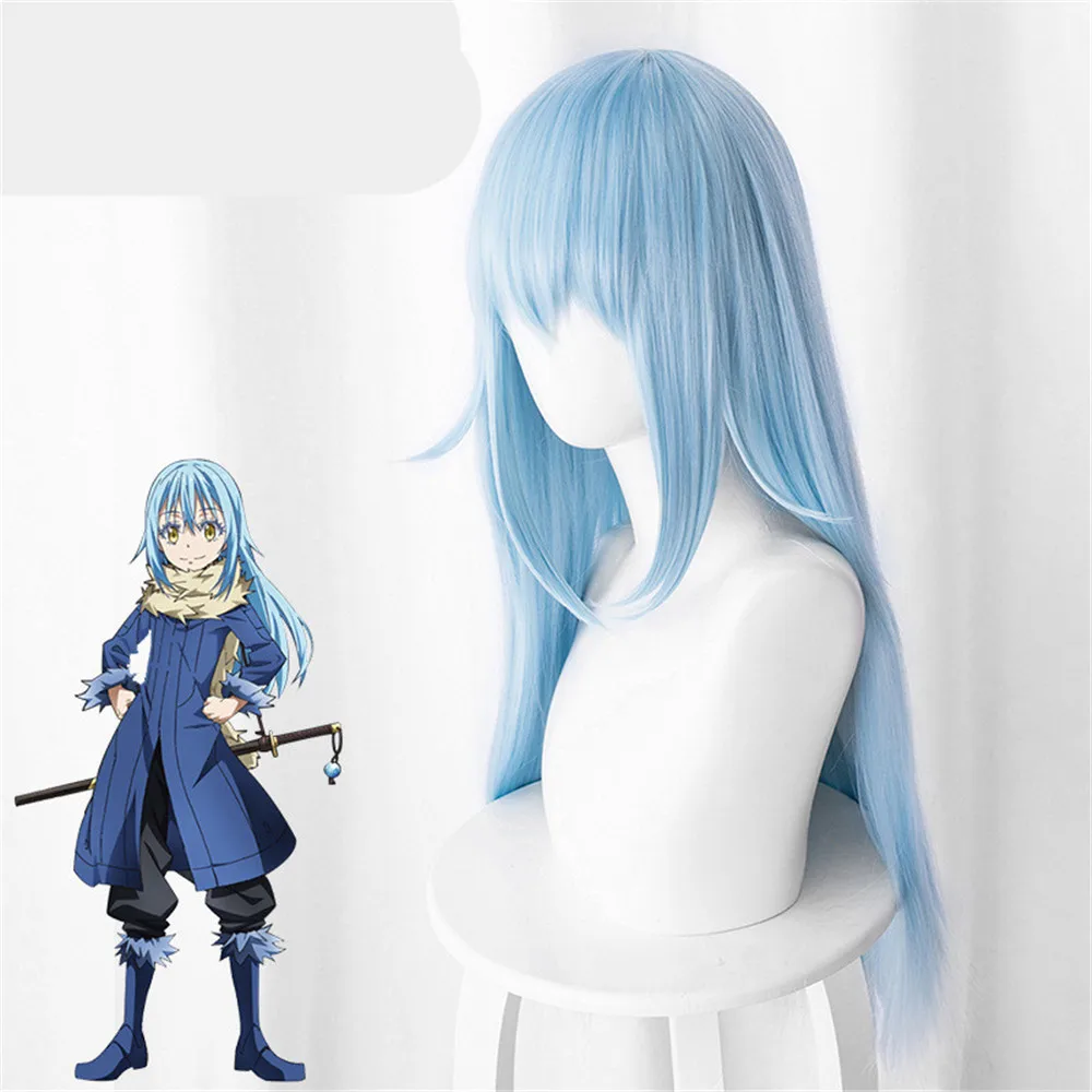 Парик для косплея в этот раз я получил восстановление как слайм Rimuru Tempest длинные