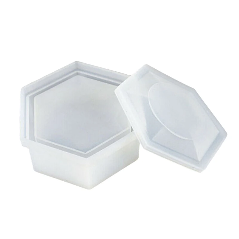 

Hot Sale DIY Hexagon Storage Box Mold Crystal Epoxy Plum-Shaped Silicone Mold Epoxy Resin Molds Jewelry Tools