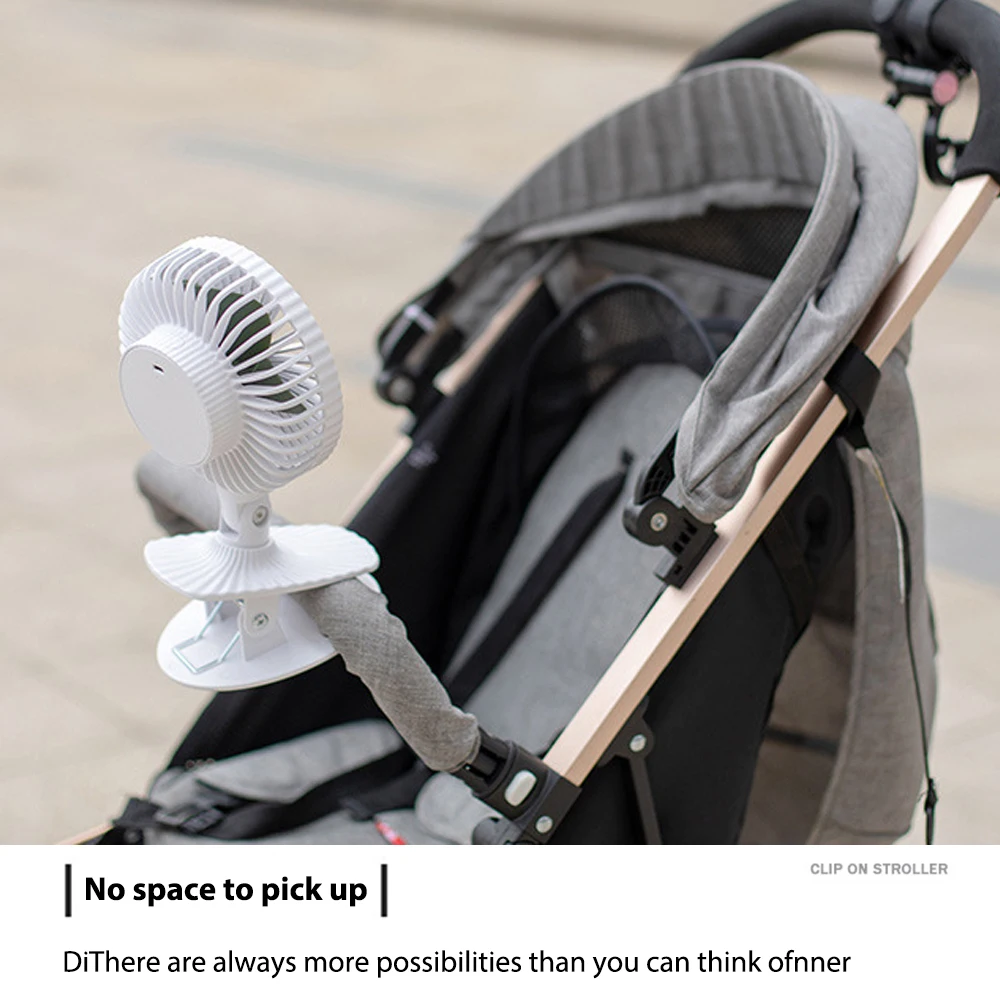 Вентилятор с зажимом на батарейках портативный мини Настольный вентилятор