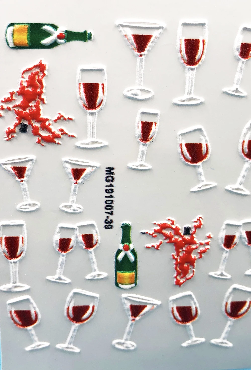 3D акриловые гравированные наклейки для ногтей Цветочные водные переводки Z0245 |