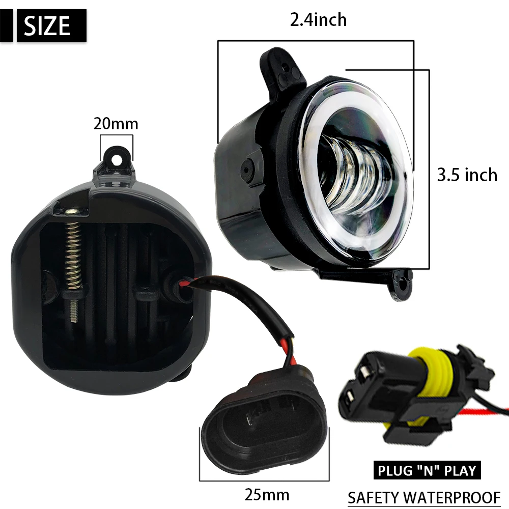 2 шт. 3 5-дюймовая противотуманная фара супер яркая 30 Вт 6000 К 12 В светодиодный