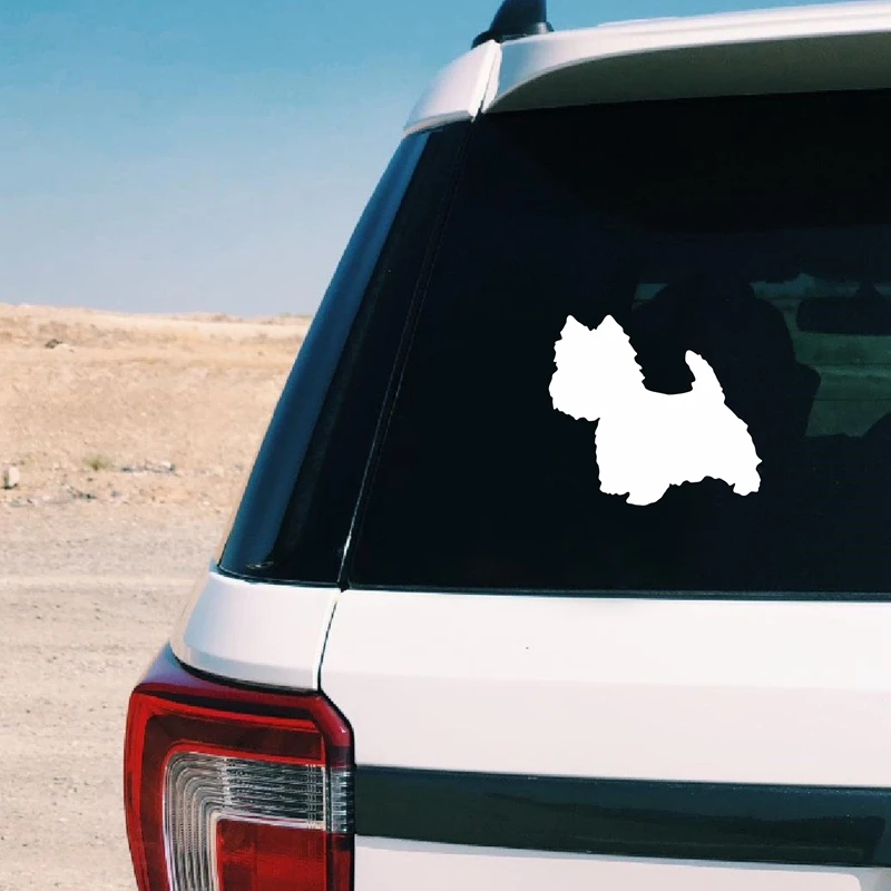 

Cute Westie Silhouette Decal Cutom Dog Name Vinyl Sticker , Personalized Pet Dog Westie Art Decals Car Window Laptop Decor LW728