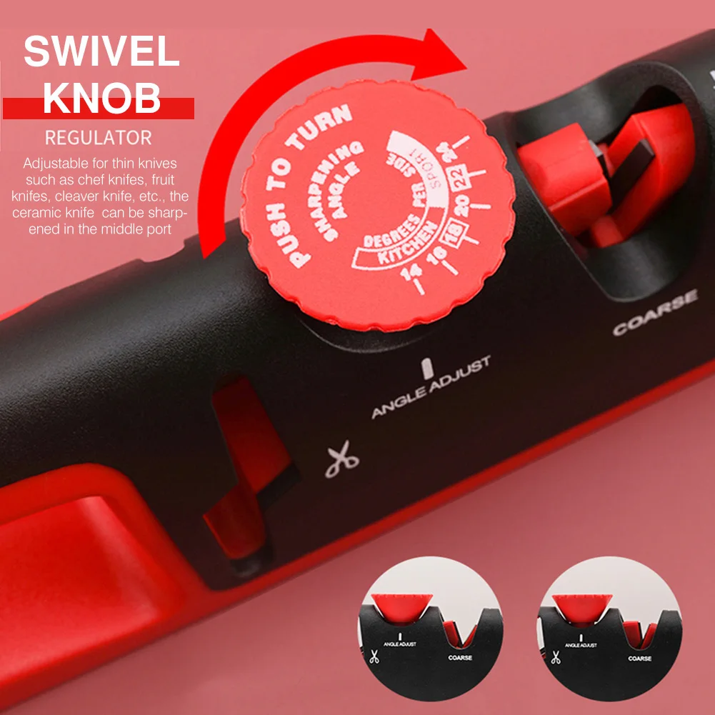 4 в 1 многофункциональная кухонная точилка для ножей регулируемый угол