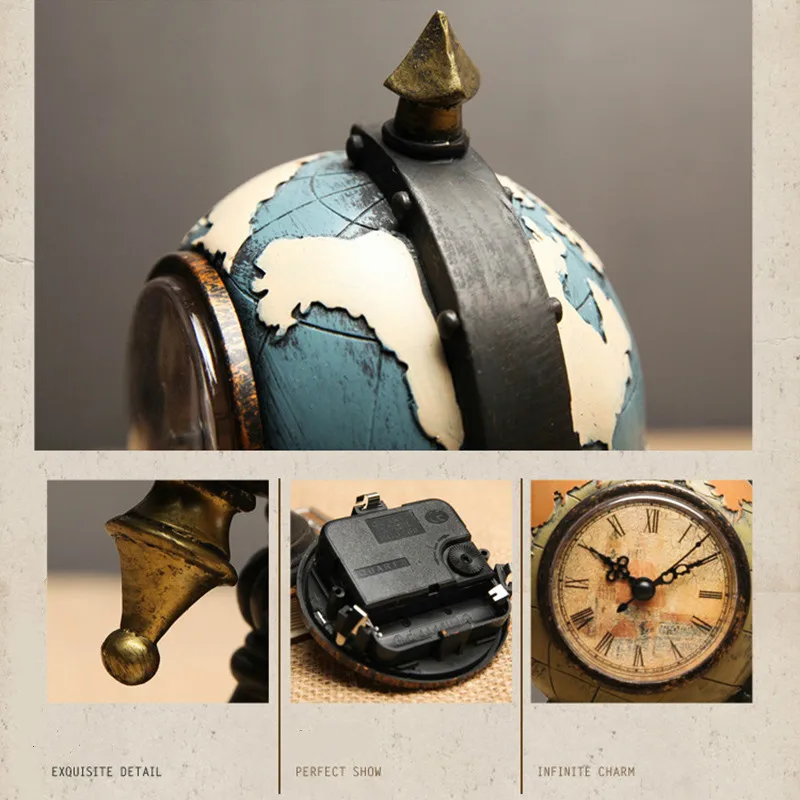 1 шт. домашние креативные наземные часы в стиле ретро с украшением для винного