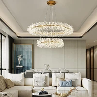 artpad nordic led light chandelier for living room crystal round chandelier lighting adjustable luxury indoor lights