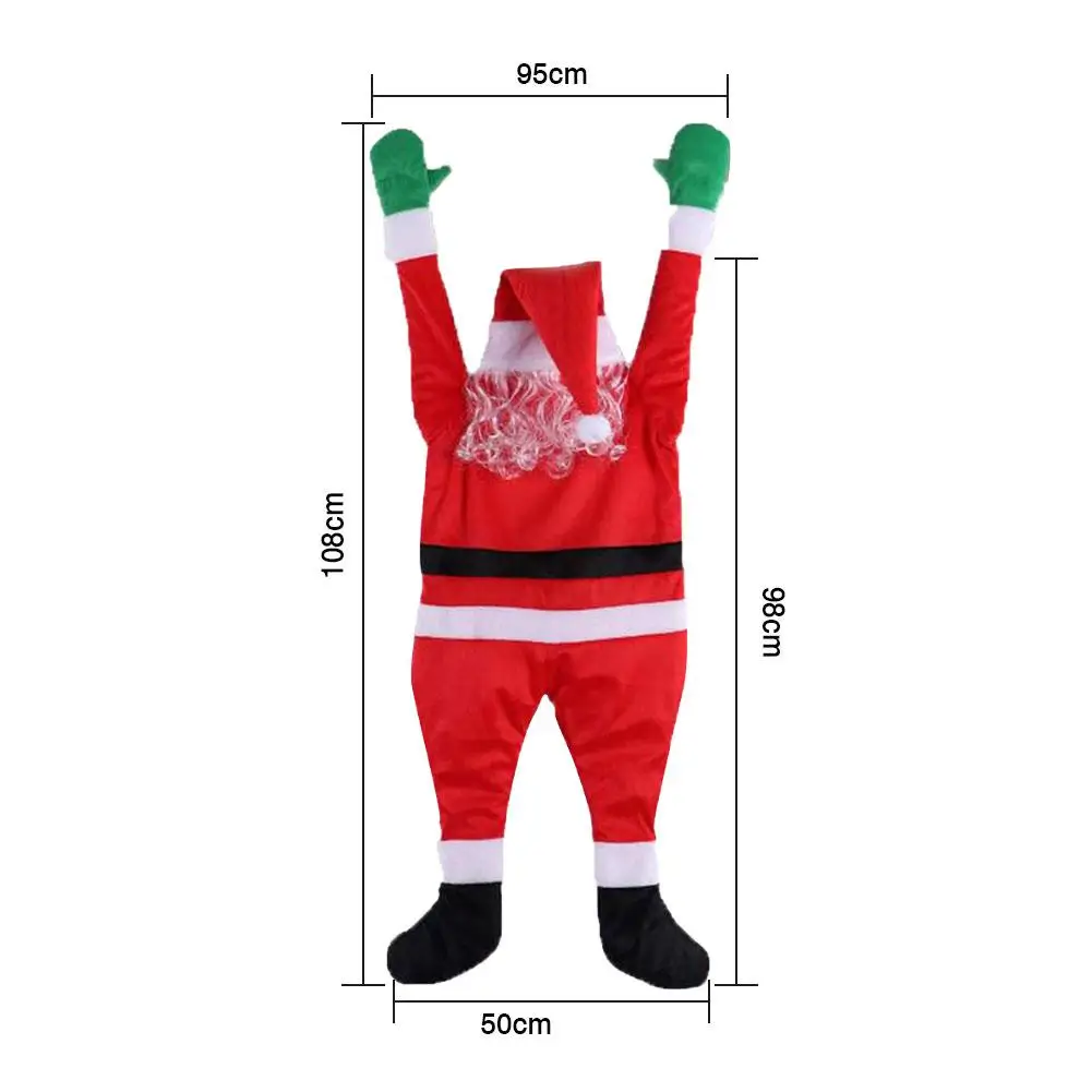 

Climbing Hanging Santa Claus Flannel Santa Claus Doll Ornament For Christmas Decoration