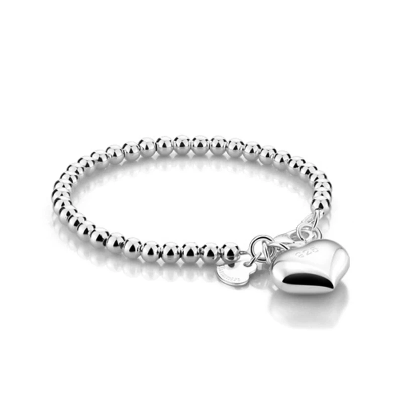 Женский браслет из серебра 925 пробы с шариком 4/6 мм 15/20 см|bead bracelet|bracelet fashionfashion bracelet