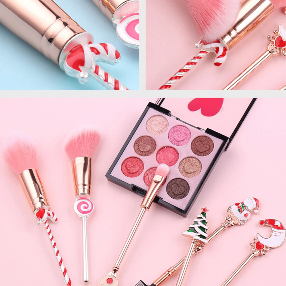 Рождественские конфеты кисти для макияжа старый человек Лось милый мини Макияж