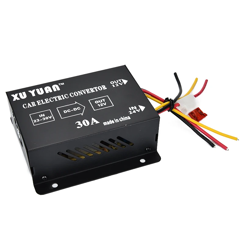 

Car Inverter Waterproof IP67 DC Converter Regulator DC23-30V 24V Step DOWN to 12V 30A 360W Module Car Power Supply Voltage