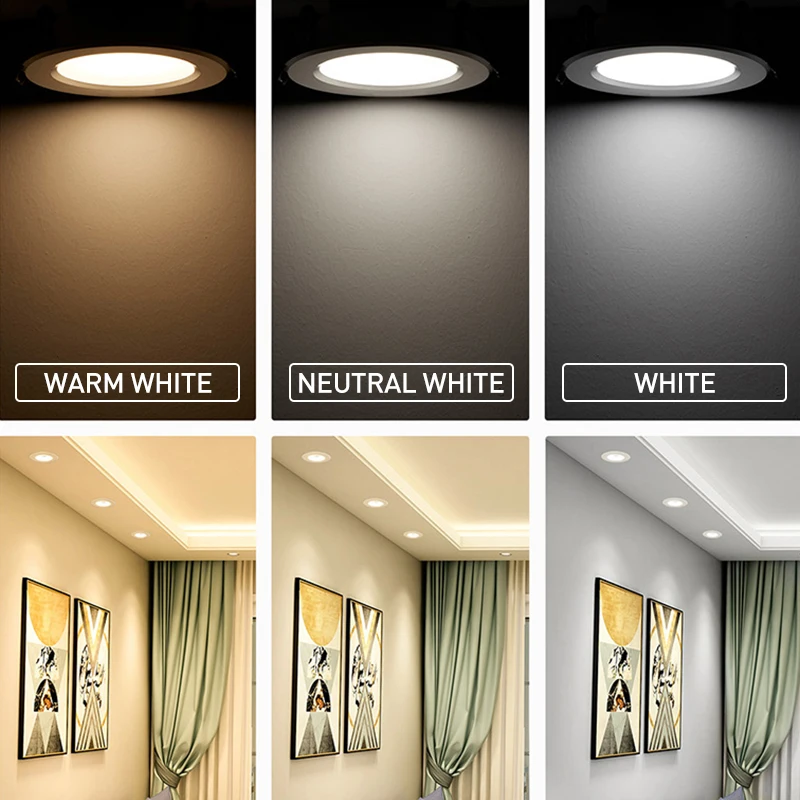 

5PCS LED Downlight Recessed Round LED Ceiling Lamp 7W High Brightness Warm White Cold White Day White AC220-240V No Need Driver