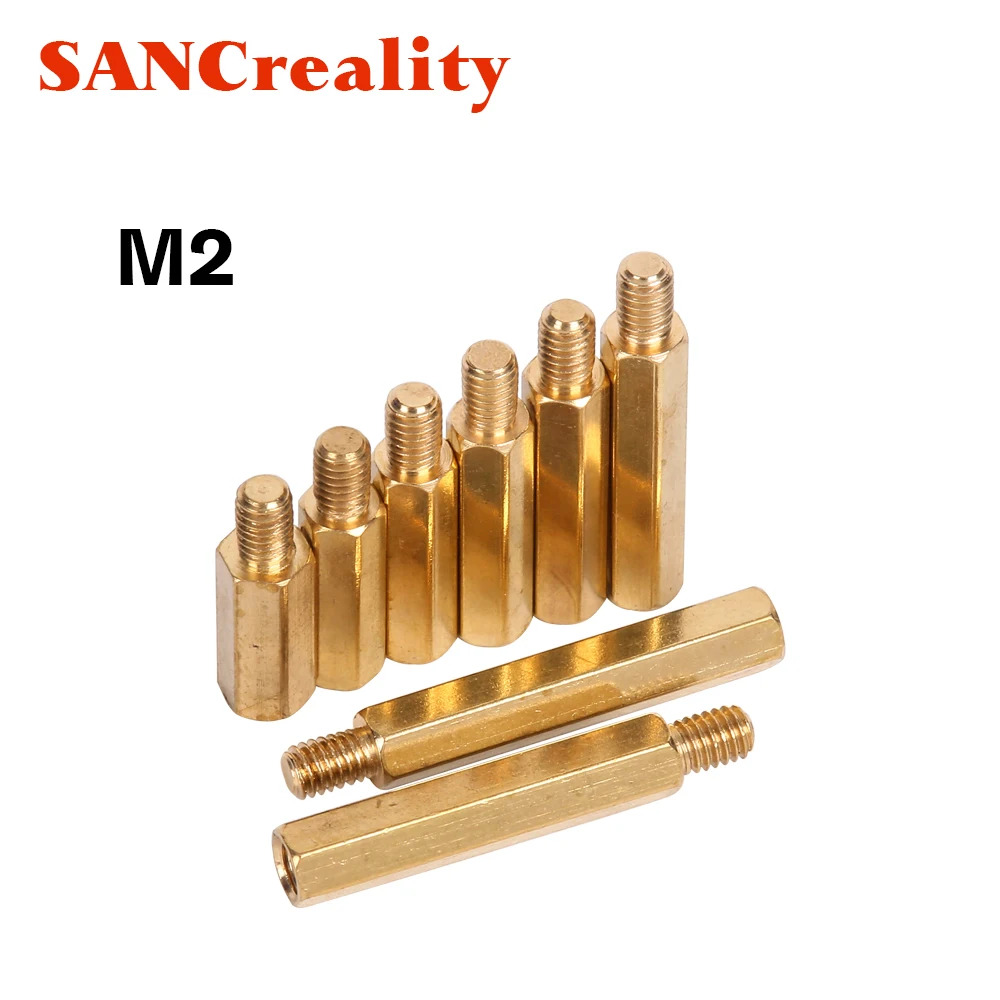 

M2 Single Head Hexagonal Copper Column +3 Hex Nut Standoff Pillar M-F-F Male-Female Female Spacer PCB Board Motherboard