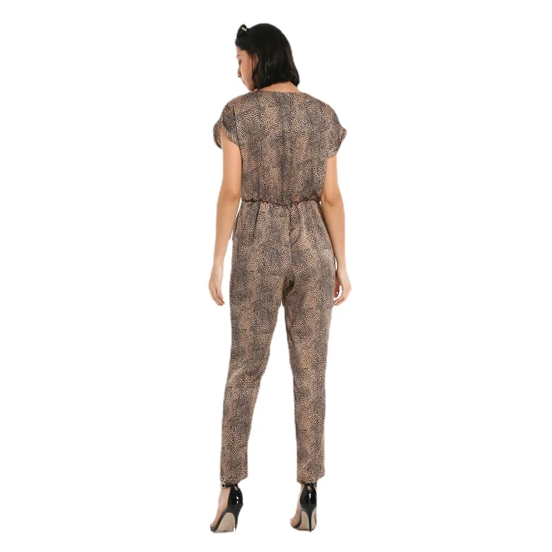 

SWEETKAMA brown Deer JumpsuitsTie Dye Gradient Fashion Summer Bodysuit Thin Section Rompers Draw Personality Dress For Women