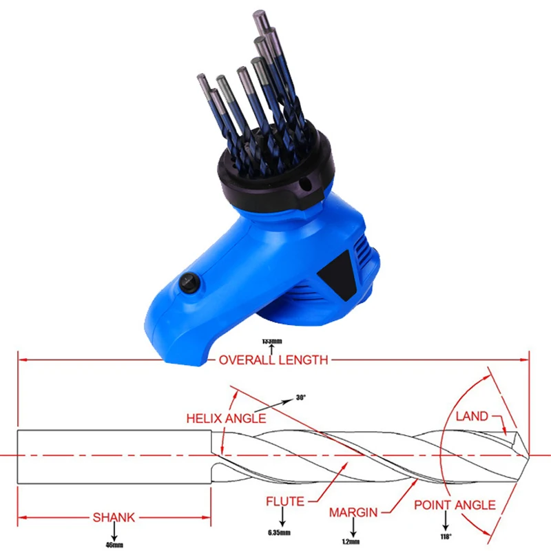 Шлифовальная машина миниатюрная электрическая точилка для инструментов 96 Вт