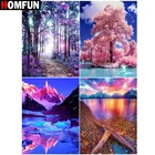 Картина HOMFUN с алмазной вышивкой Пейзаж, алмазная живопись, полный квадратный зеркальный Декор