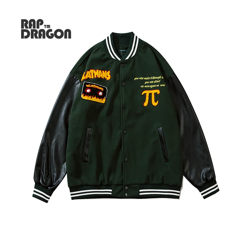 

Men Baseball Jacket Harajuku Japanese Style Cartoon Letter Embroidery Varsity Jacket Hip Hop 2021 Winter Coat Streetwear Clothes