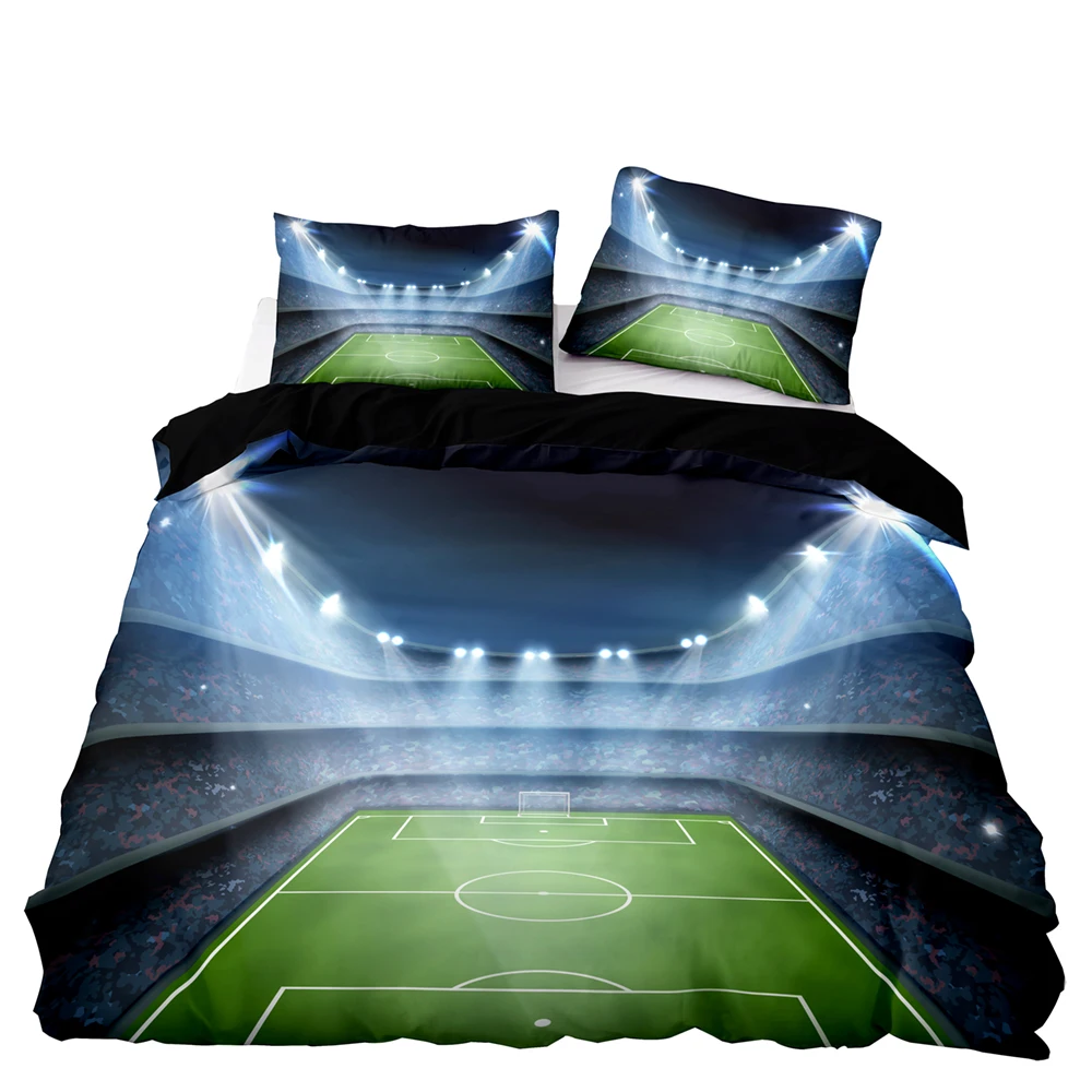 

HD Printing Duvet Cover 228x228 With Pillowcase,220x260 Quilt Cover,High Quality Blanket Cover,Football Field Pattern Bedding