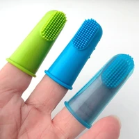 8pcs natural silicone pet finger toothbrush soft cat and dog dental care cleaning products anti bite cleaning toys pet supplies