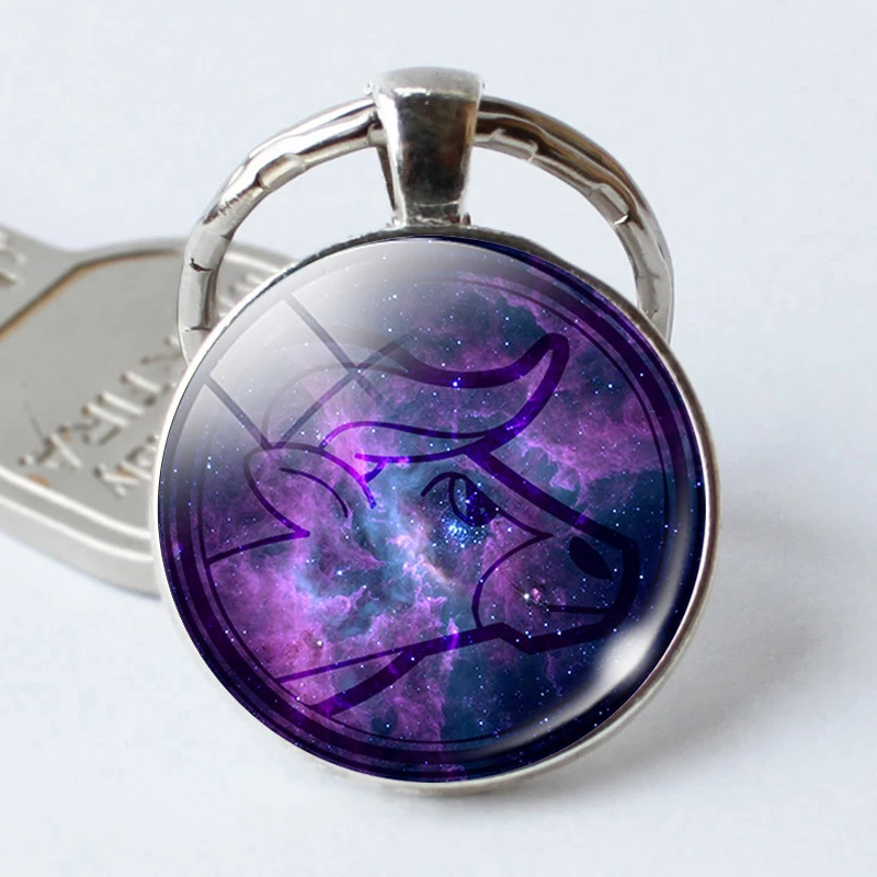 12 знаков зодиака созвездия Лев рыба знаки Девы Круглый стеклянный купол брелок