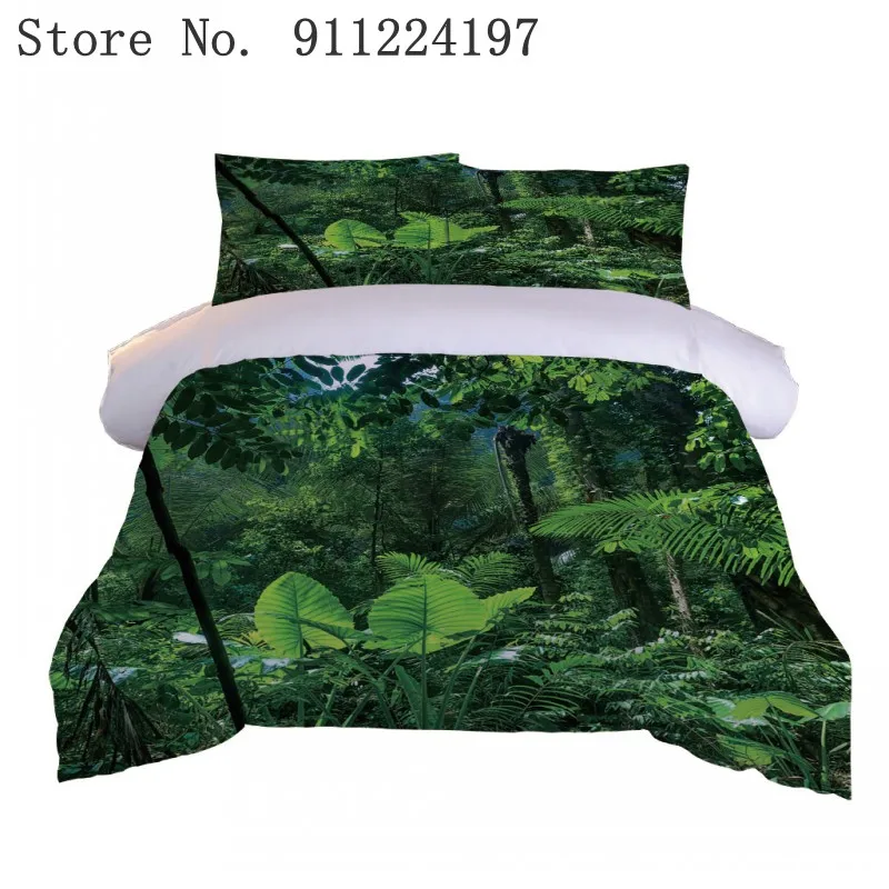 Зеленые джунгли пуховое одеяло покрывало стеганное ватное Постельное белье 3D