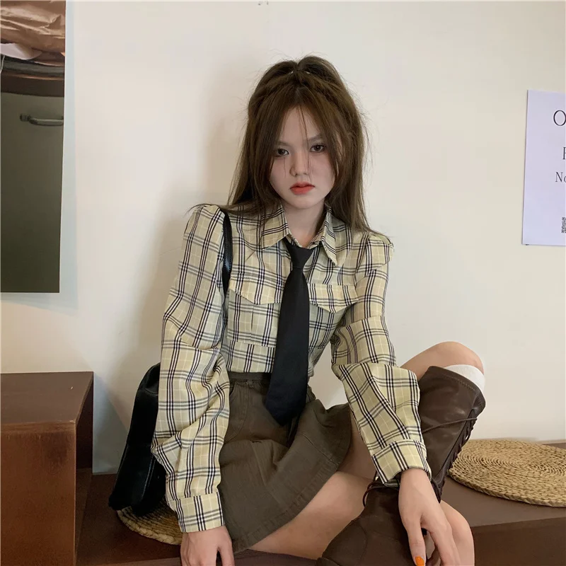 Рубашка в клетку | Женская одежда