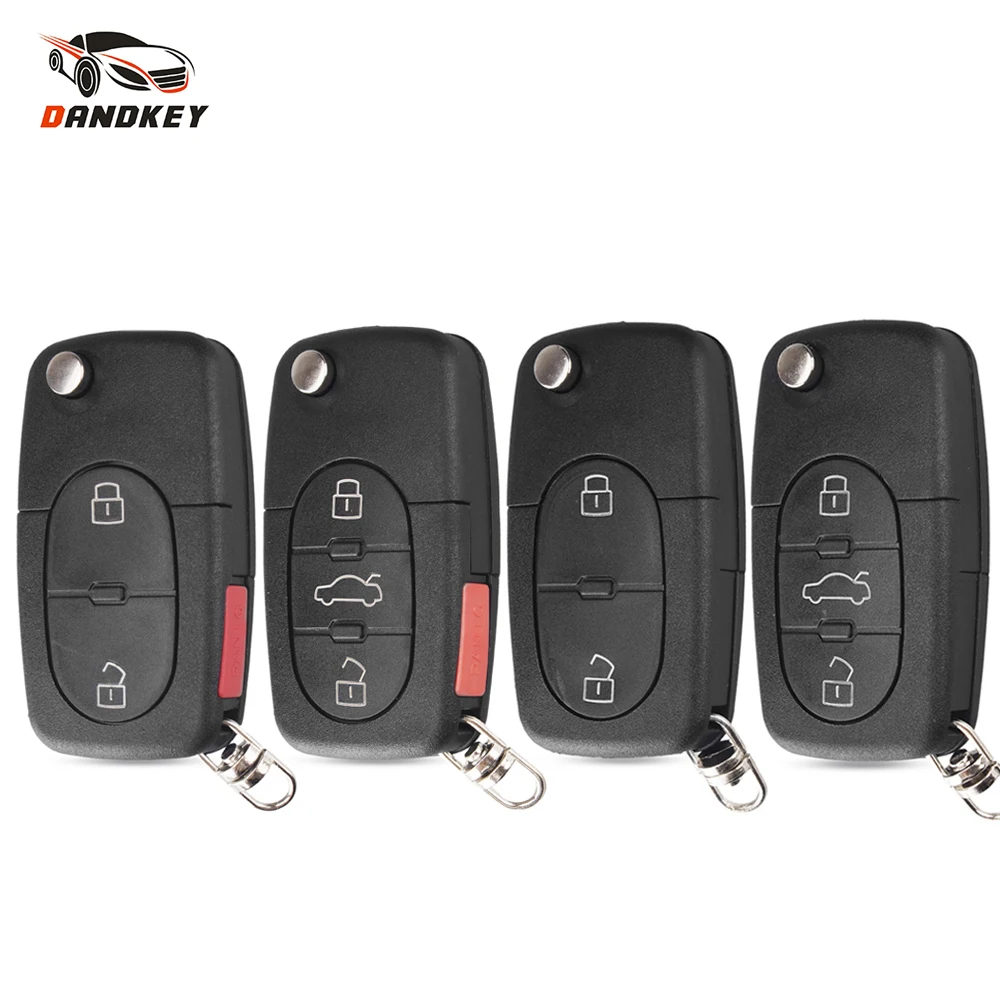 Сменный Чехол Dandkey для Audi A2 A3 A4 A6 A8 TT Uncut чехол на 2/3/4 кнопки CR2032|Ключ от авто| |