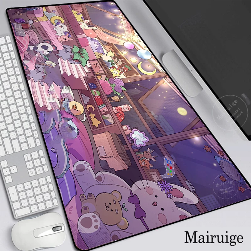 

Cute Cartoon Animals Mouse Pad Comtuper Desk Mat Large XXL Mousepad Kawaii Gaming Accessoroes Gamer Keyboard Maus Mat for LOL
