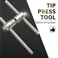 billiard pool cue tip press tool 14mm11mm pool cue snooker cue steel suppressor easy stainless steel tool billiard accessories