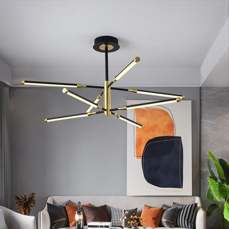 Modern Led Chandelier lightingLamp Industrial Ceiling Chandeliers Lighting Living Room Bedroom Loft Light Fixtures Gold 110V220V | Лампы и