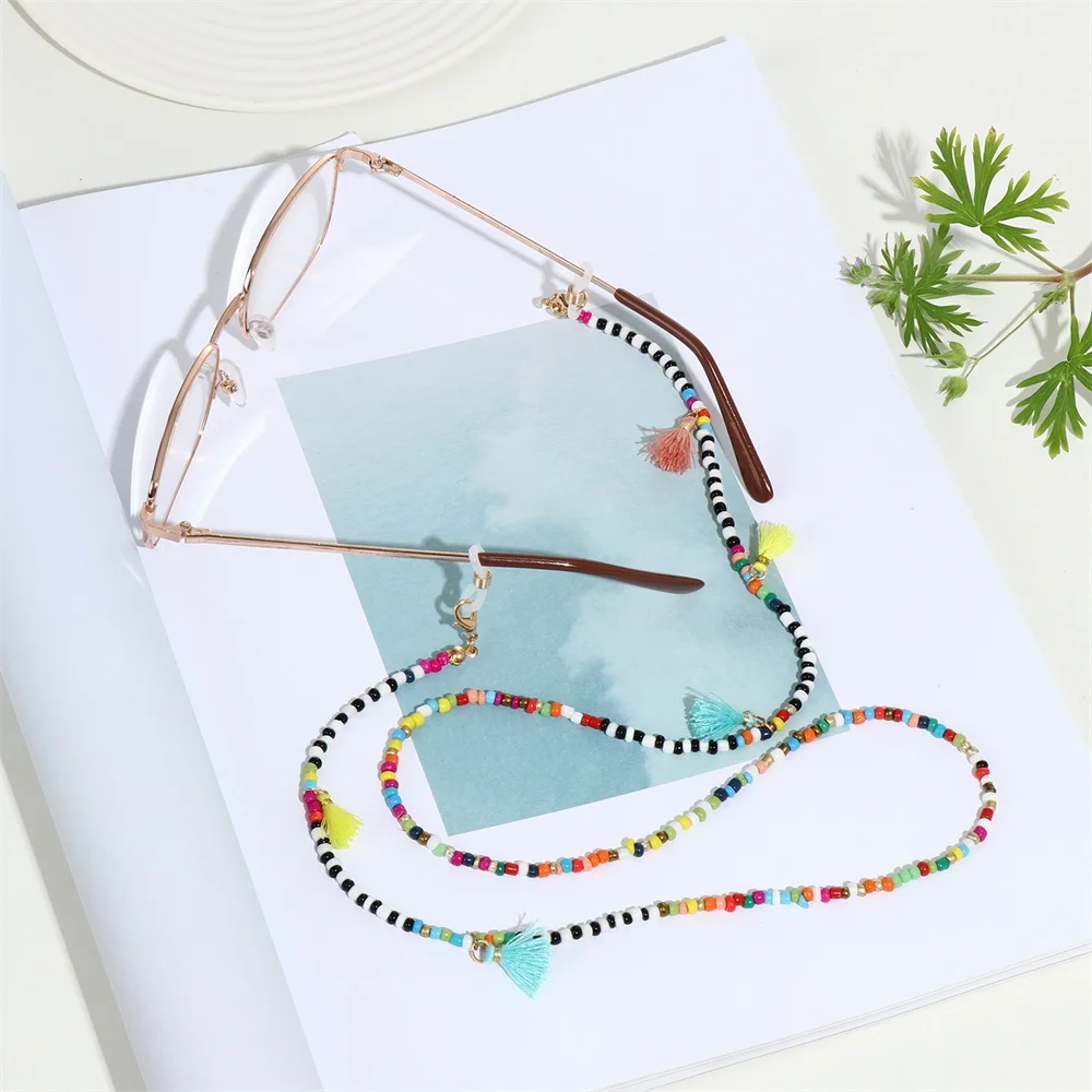 

Lanyard All-match Holder Colorful Tassel Beaded Glasses Chain Reading Glasses Holder Sunglasses Chain Eyeglasses Chain