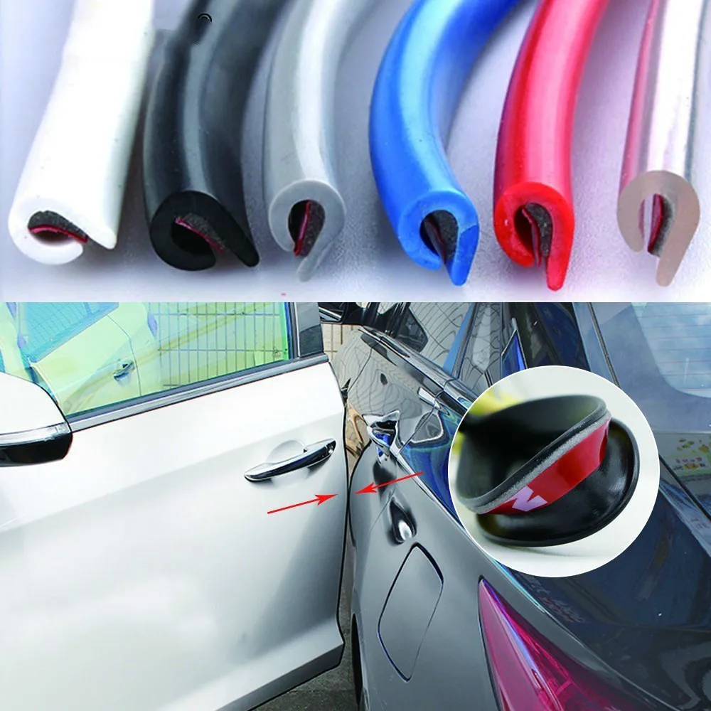 

Universal Car Door Protection Side Edge Rubber Scratch Protector 5M Anti Scratch Car Door Anti Collision Moulding Strip