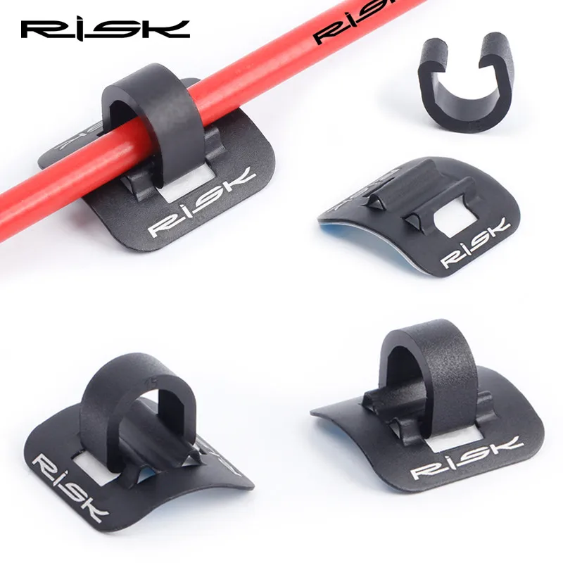 

RISK Bicycle Cables Housing Bike Oil Tube Fixed Clips C Shape Shift Brake Guide Cable Tube Fixed Clamp Frame Buckle