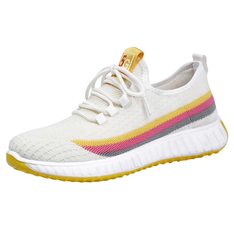 Dance Shoes 2021 Soft Outsole Colourful Square Dancing Shoes Sports Feature Breath Sneakers Woman Practice Modern Dance Shoes