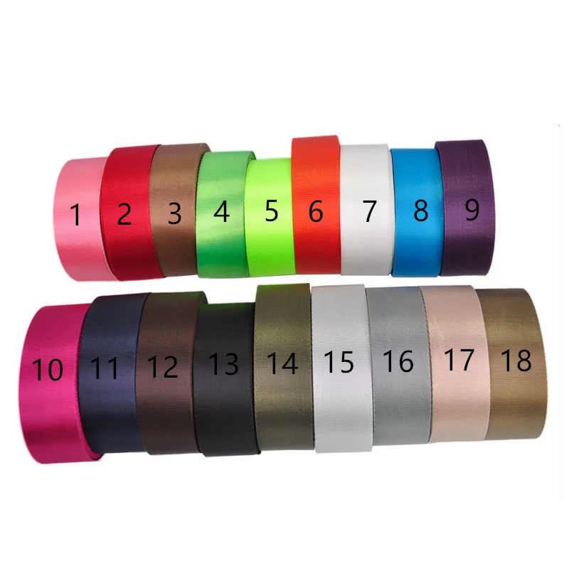 High quality 1.5inch 50yards Colorful encryption  nylon webbing ribbon bias tape for bags and handmade accessories Free shipping