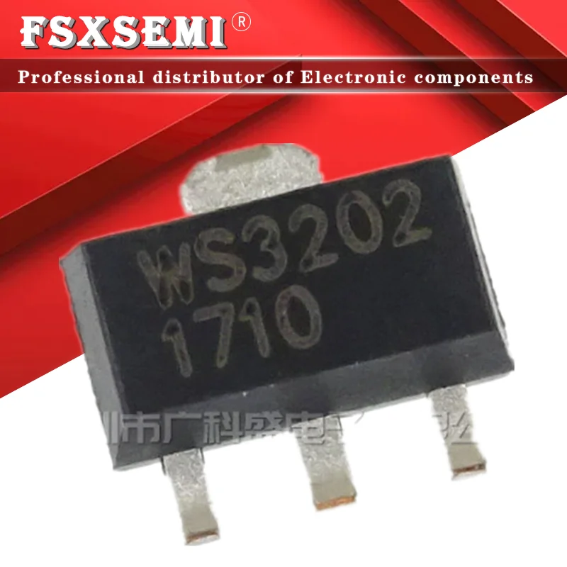 

5pcs WS3202 SOT-89 WS3202K-3/TR SOT89 SOT WS3202K WS3202K-3 Over voltage and over current protection IC