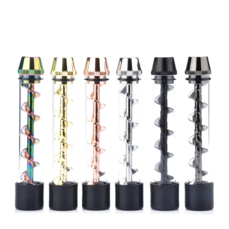 Портативная трубка для курения металлический наконечник стеклянный