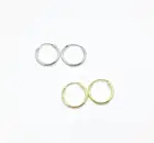 Eruifa 10 шт. 15 мм внешняя внутренняя латунная основа обруч для сережек DIY Подвески 2 цвета