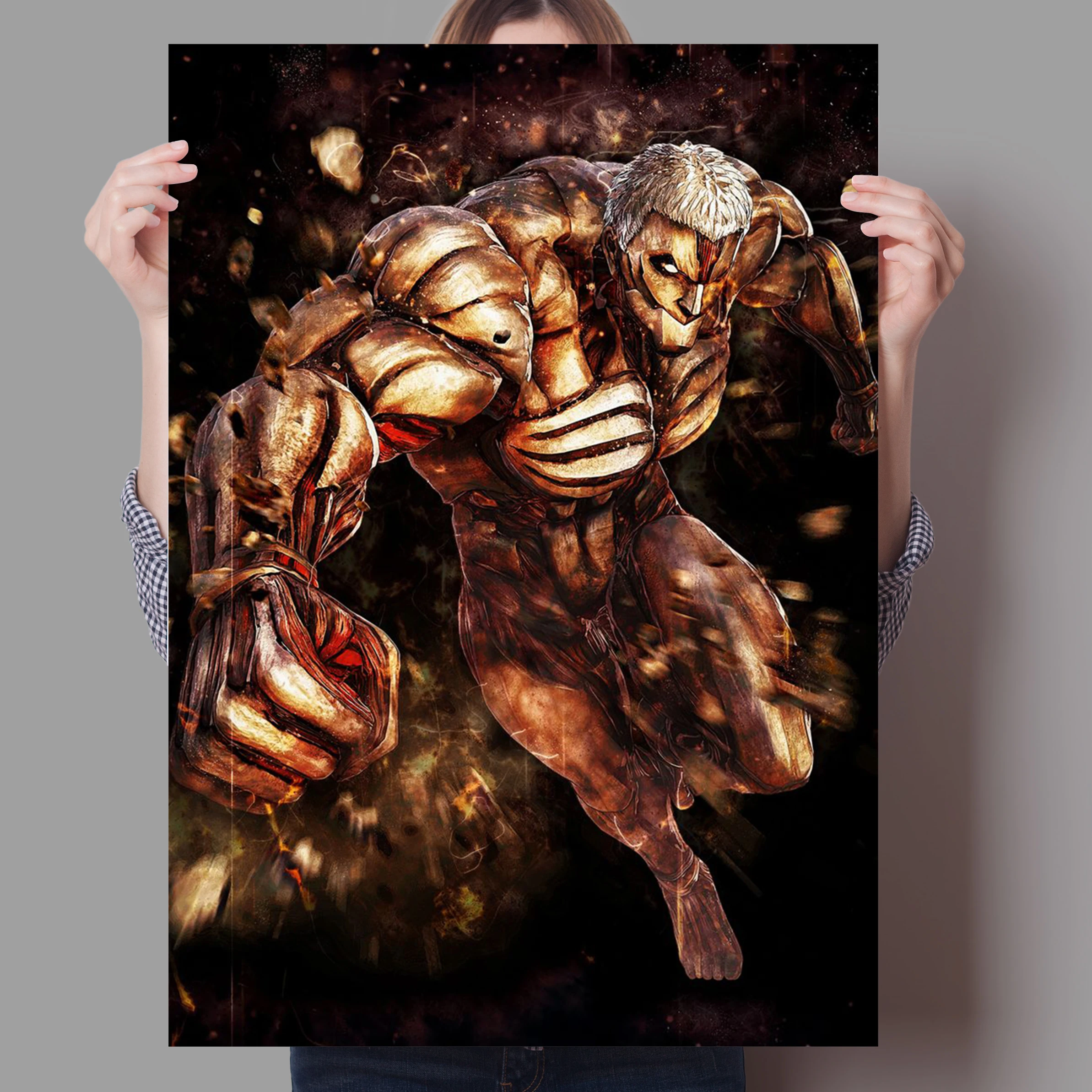 Аниме Атака Титанов мужской главный герой Живопись Искусство домашний декор