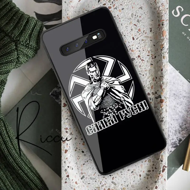 

Slavic Viking symbol Kolovrat Phone Case Tempered Glass For Samsung S20 Plus S7 S8 S9 S10E Plus Note 8 9 10 Plus A7 2018