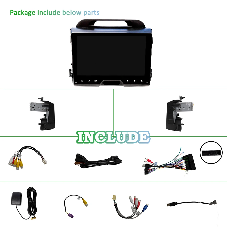 " 4G 64G Android 9,0 DSP ips AV выход автомобильный dvd-плеер для KIA sportage 2011- gps экран Навигация стерео радио приемник