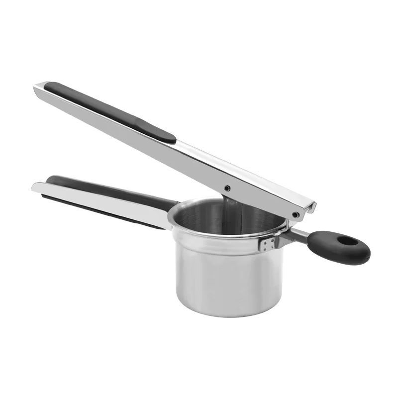 

Stainless Steel Potato Mud Noodles Squeezer with 3 Interchangeable Fineness Discs Silicone Grip Handle Kitchen Tools