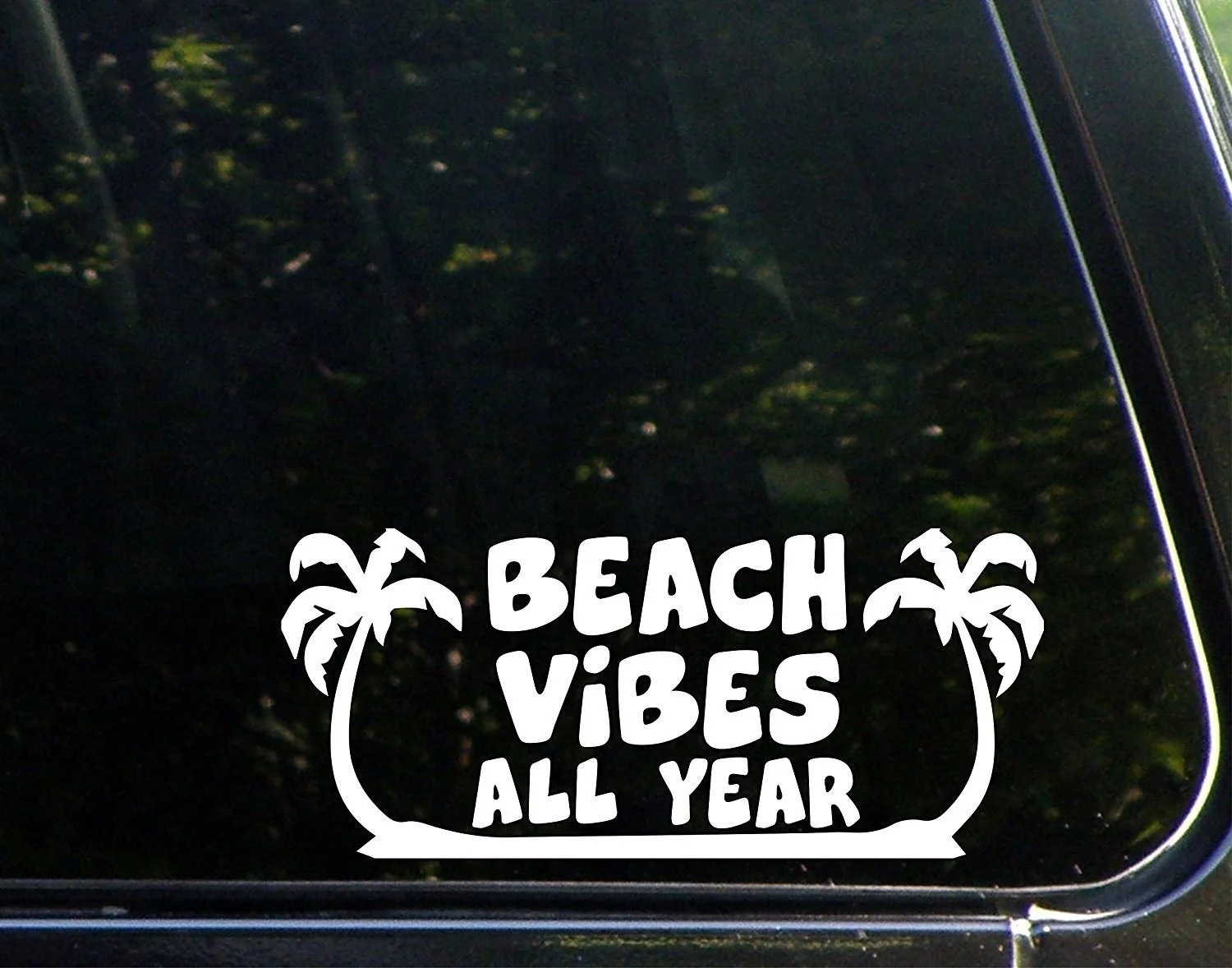 

Beach Vibes весь год (8-1/2 дюйма x 3-3/4 дюйма) высечка наклейка на бампер для Windows, компьютеров, грузовиков, ноутбуков и т. д.