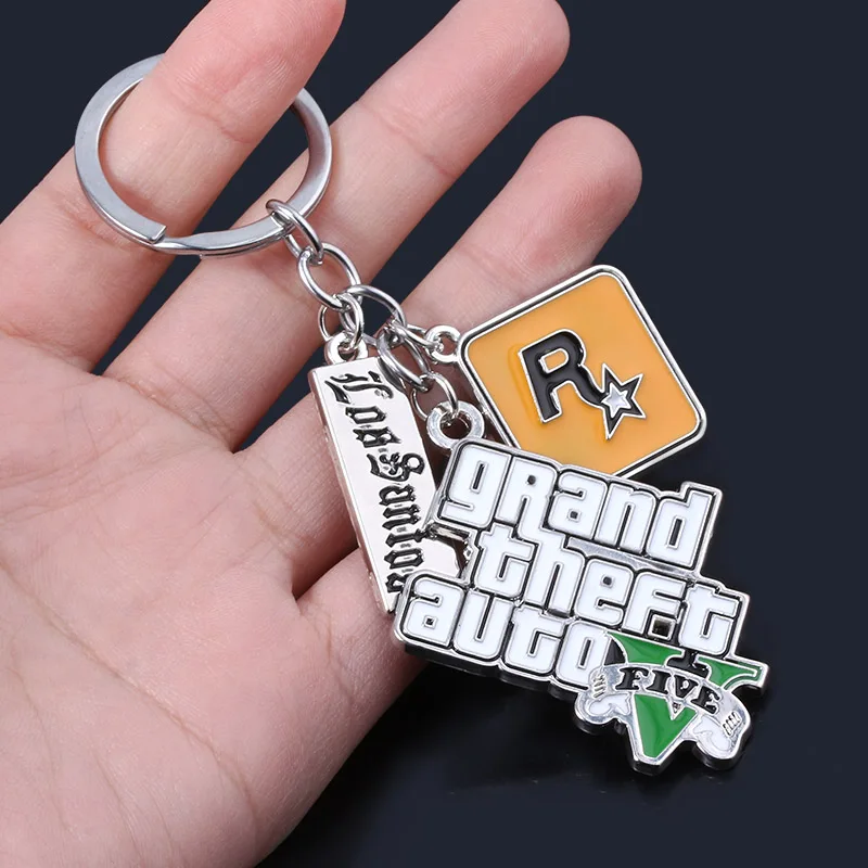 Модные ювелирные изделия PS4 GTA 5 брелок Grand Theft Auto V автомобильный аксессуары для