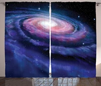 galaxy curtains nebula in outer space spiral stardust mist cloud of dust planetarium astronomy art print living room bedroom