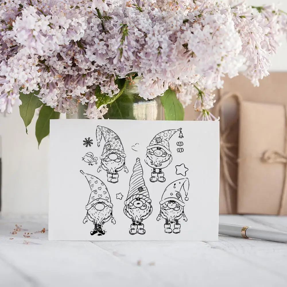 

1PC Christmas Elf Transparent Clear Silicone Stamp/Seal Album Stamp Decorative DIY Scrapbooking/Photo Sheets Clear O6V1