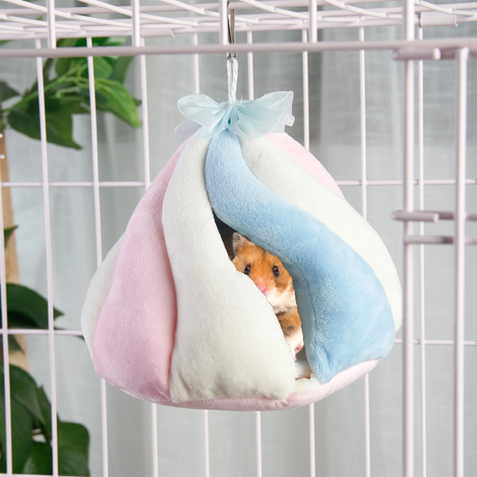 

High-grade Hamster Hanging Bed Hut Super Soft Velvet Pet Cage Warm Colorful Hammock Litter For Small Animal Guinea Pig Universal