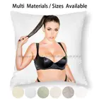 Чехол для подушки Angela White, наволочка для подушки из хлопка и льна, Анжела белая, брюнетка Pawg, пышные изгибы, сексуальные детские подушки