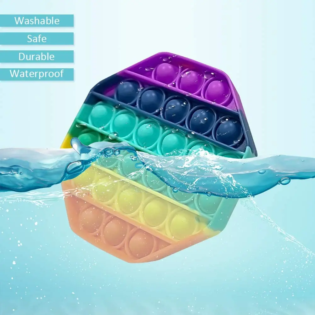 

Push Pop Bubble Sensory Pop It Fidget Toy Push Pop Pop Bubble Sensory Fidget Toy Stress Reliever Toys Rainbow Colors